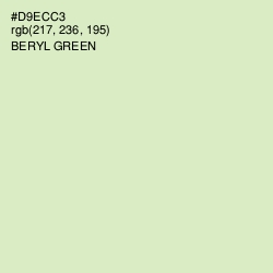 #D9ECC3 - Beryl Green Color Image